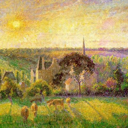 A igreja e a fazenda de Eragny – Camille Pissarro Camille Pissarro Master Apollon