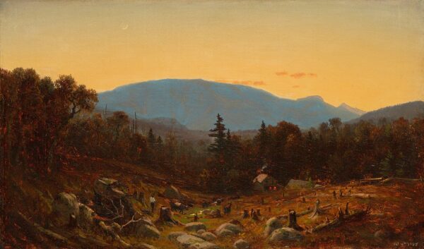 Uma esboço da montanha Hunter, ao crepúsculo – Sanford Robinson Gifford Sanford Robinson Gifford Master Apollon