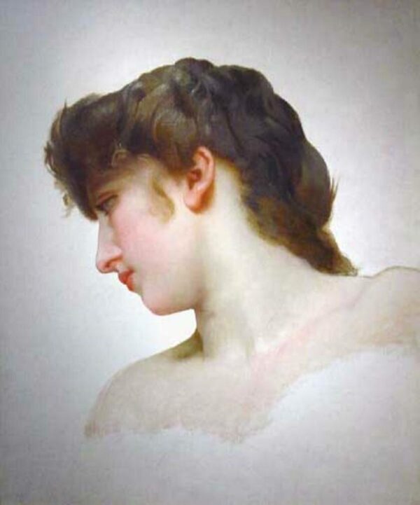 Estudo da cabeça de um rosto feminino loiro – William Bouguereau William Bouguereau Master Apollon