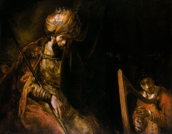 David toca harpa diante de Saul – Rembrandt van Rijn Rembrandt van Rijn Master Apollon