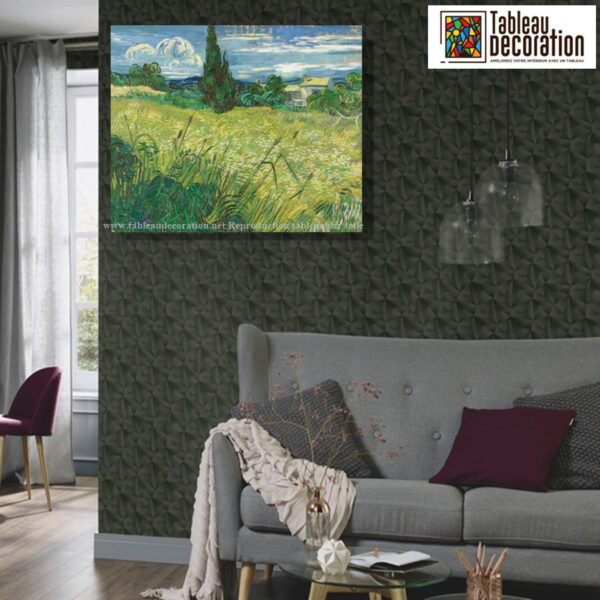 O Campo de Trigo Verde com Ciprestes – Van Gogh Quadros Populares Master Apollon 4