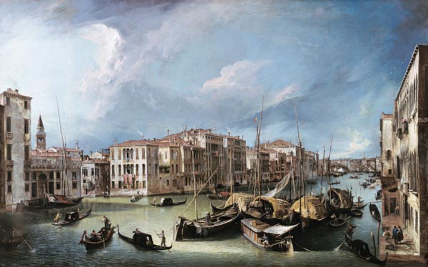 O Grande Canal em Veneza com a Ponte Rialto – Giovanni Antonio Canal Giovanni Antonio Canal Master Apollon