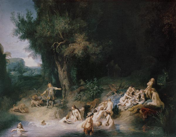 Le Diane se baigne avec Aktaeon et Callisto – Rembrandt van Rijn: Diana se banha com Acteon e Calisto – Rembrandt van Rijn Rembrandt van Rijn Master Apollon