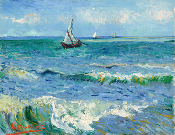 O mar em Saintes-Maries de la Mer – Van Gogh Quadros Populares Master Apollon