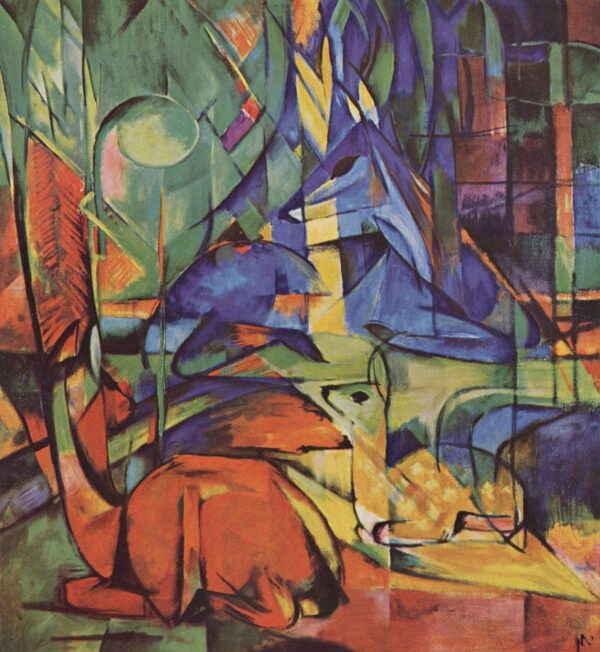 Cervo na Floresta II – Franz Marc Franz Marc Master Apollon