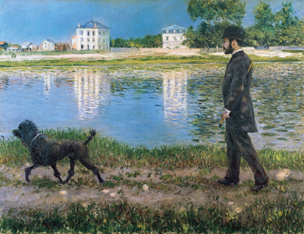 Richard Gallo e seu cachorro em Petit Gennevilliers – Caillebotte Gustave Caillebotte Master Apollon