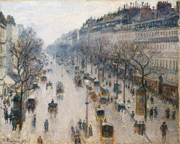 Boulevard Montmartre numa manhã de inverno – Camille Pissarro Camille Pissarro Master Apollon