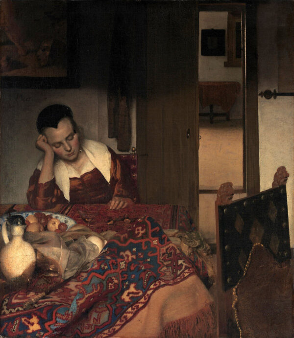 Uma jovem garota adormecida – Johannes Vermeer Johannes Vermeer Master Apollon