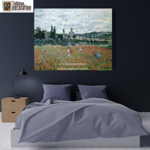 Campo de papoulas perto de Vétheuil – Pintura de Monet Claude Monet Master Apollon 3