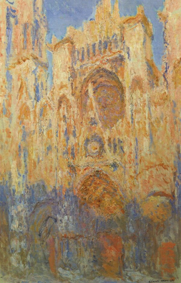 A Catedral de Rouen, fachada, pôr do sol (W1327) – Claude Monet Cathédrales de Rouen de Claude Monet Master Apollon