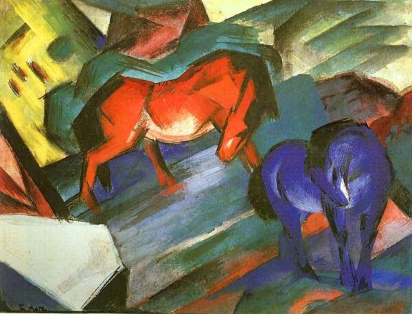 Cavalos vermelhos e azuis – Franz Marc Franz Marc Master Apollon