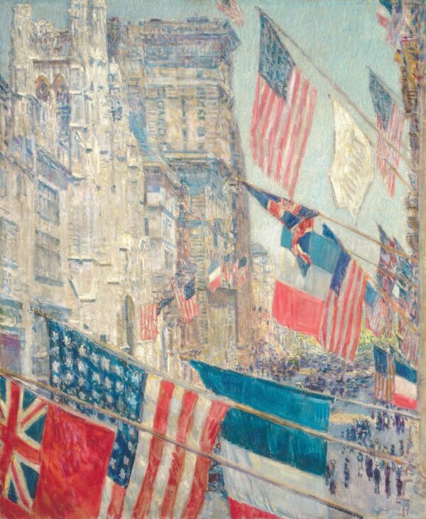 Dia dos Aliados, maio de 1917 – Childe Hassam Childe Hassam Master Apollon