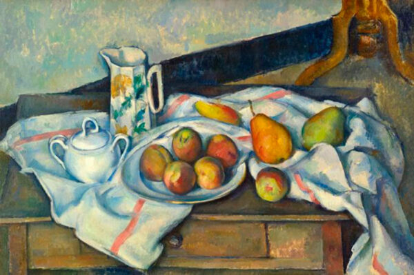 Natureza morta com frutas, jarra, açucareiro e garrafa – Paul Cézanne Paul Cézanne Master Apollon