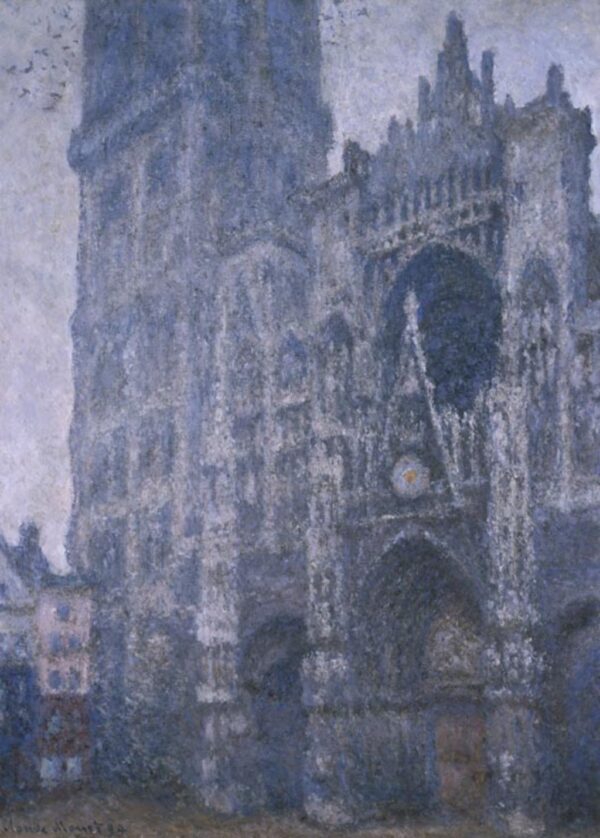 A Catedral de Rouen. O Portal e a Torre de Albane. Tempo Cinzento (W1345) – Claude Monet Cathédrales de Rouen de Claude Monet Master Apollon