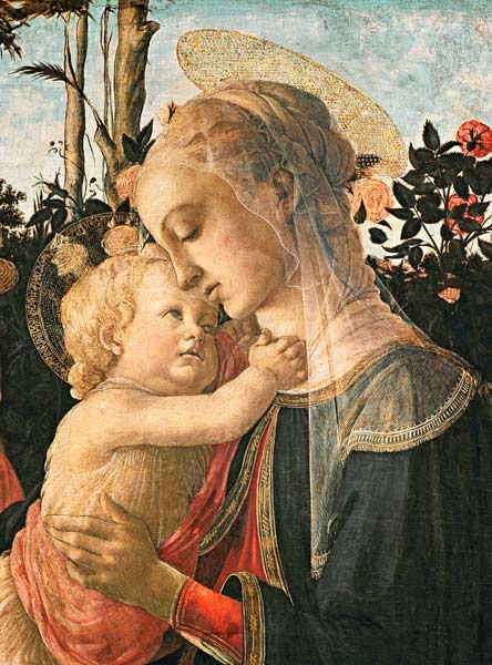 Madona e criança com São João Batista, detalhe da Madona e da criança – Sandro Botticelli Sandro Botticelli Master Apollon