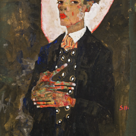 Autorretrato com colete, em pé (1911) – Egon Schiele Egon Schiele Master Apollon