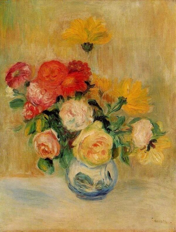 Vaso de rosas e de dálias – Pierre-Auguste Renoir Pierre-Auguste Renoir Master Apollon