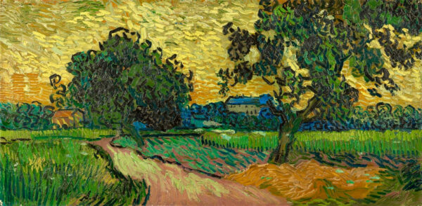 Château d’Auvers ao pôr do sol – Van Gogh Vincent Van Gogh Master Apollon