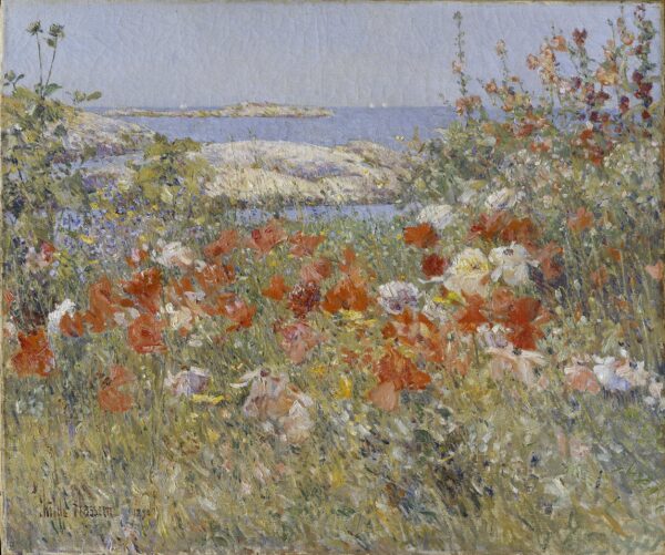 O jardim de Celia Thaxter, Ilhas de Shoals, Maine – Childe Hassam Childe Hassam Master Apollon