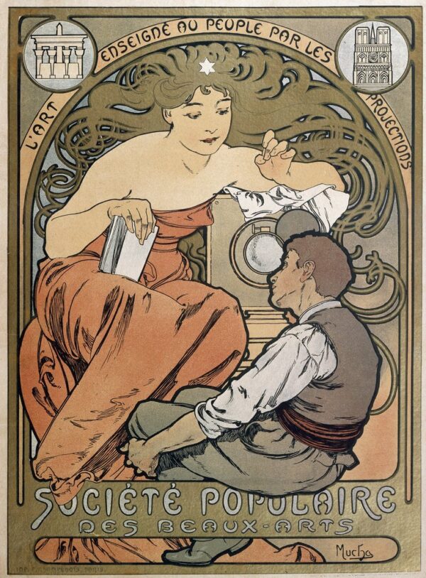 Pôster para a Sociedade Popular das Belas Artes – Mucha Alphonse Mucha Master Apollon