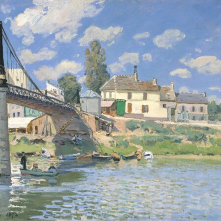 A ponte de Villeneuve-la-Garenne – Alfred Sisley Alfred Sisley Master Apollon