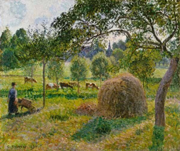 Pôr do sol em Eragny – Camille Pissarro Camille Pissarro Master Apollon