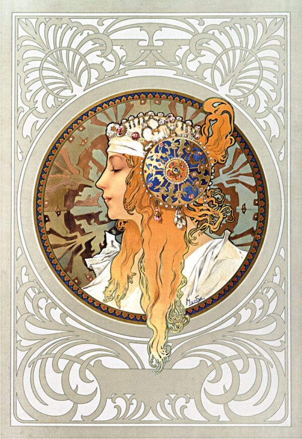 Têtes Bizantinas: Loira – Mucha Alphonse Mucha Master Apollon