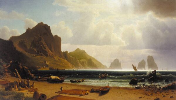 A Marina Piccola, Capri – Albert Bierstadt Albert Bierstadt Master Apollon