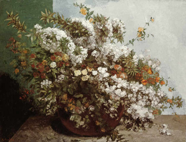 Natureza morta com flores – Gustave Courbet Gustave Courbet Master Apollon