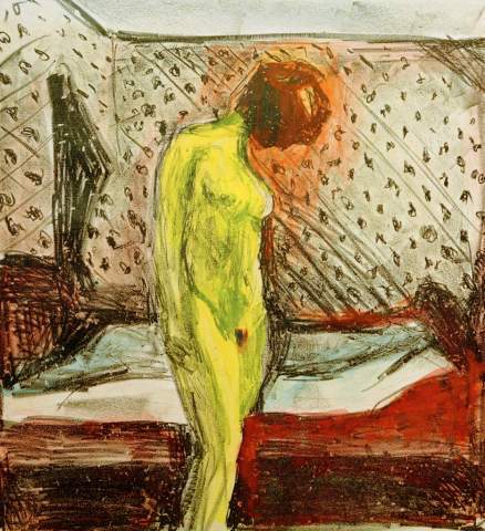 Jovem mulher em lágrimas ao lado de sua cama – Edvard Munch Edvard Munch Master Apollon