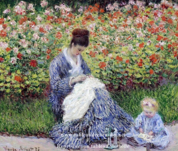 Camille Monet e a criança no jardim – Claude Monet Claude Monet Master Apollon