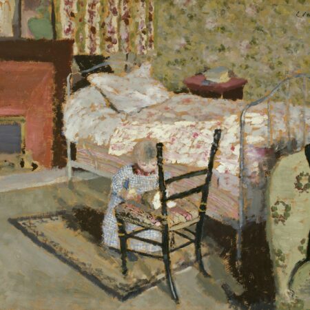 Criança brincando Annette Roussel diante de uma cadeira de madeira – Édouard Vuillard Édouard Vuillard Master Apollon