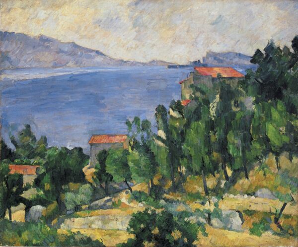 Vista do Mont Marseilleveyre e da ilha de Maire, c.1882 – Paul Cézanne Paul Cézanne Master Apollon