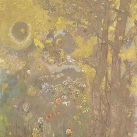 Árvores sobre um fundo amarelo – Odilon Redon Odilon Redon Master Apollon