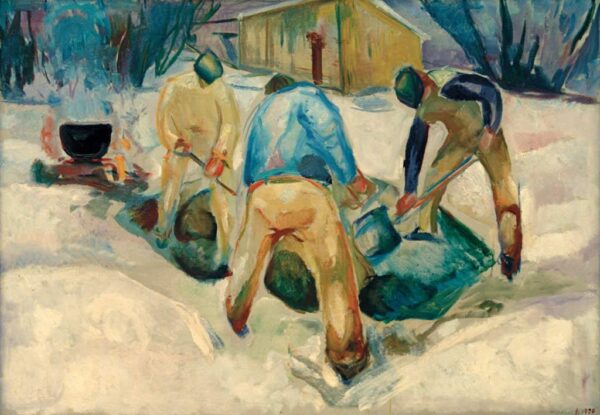 Trabalhadores da estrada na neve – Edvard Munch Edvard Munch Master Apollon