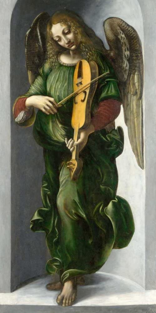 Anjo em verde com violino – Léonard de Vinci Leonardo da Vinci Master Apollon