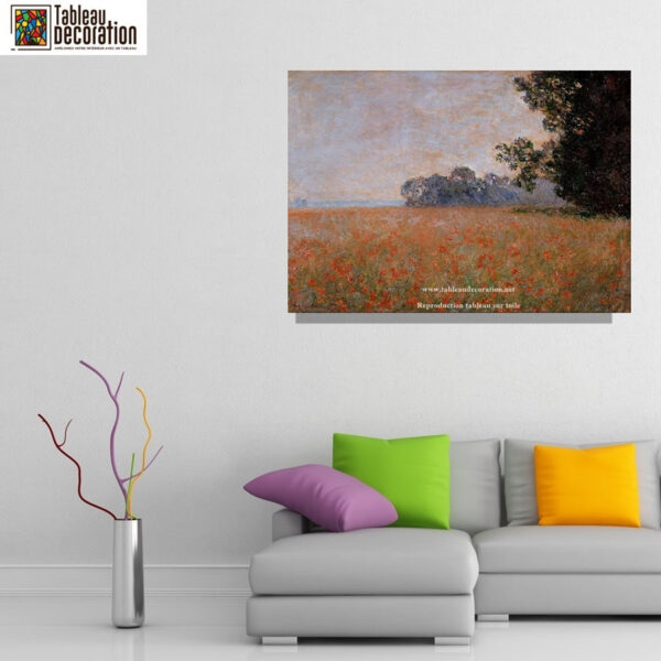 Campo de aveia com papoulas – Pintura de Monet Claude Monet Master Apollon 2