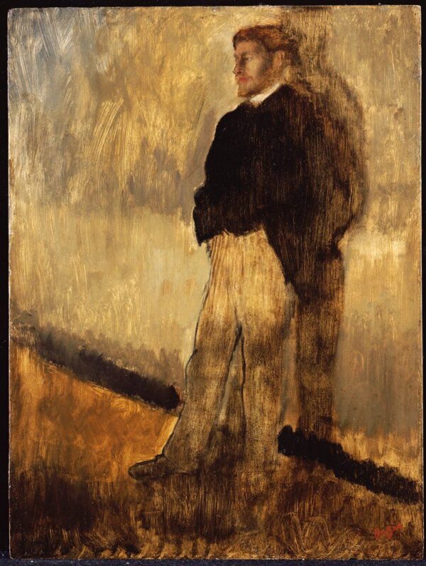 Retrato de um homem em pé, com as mãos nos bolsos (Estudo para o “Interior”) – Edgar Degas Edgar Degas Master Apollon