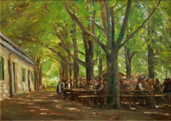 Uma cervejaria de campo, Brannenburg, Baviera – Max Liebermann Max Liebermann Master Apollon