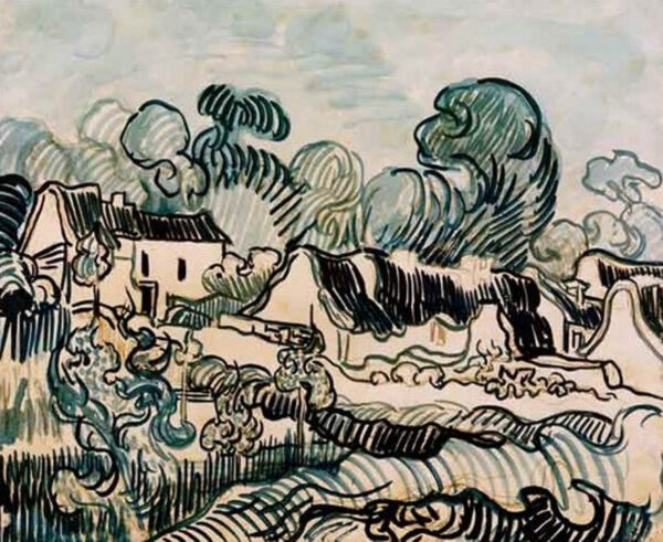 Paisagem e chalés – Van Gogh Vincent Van Gogh Master Apollon