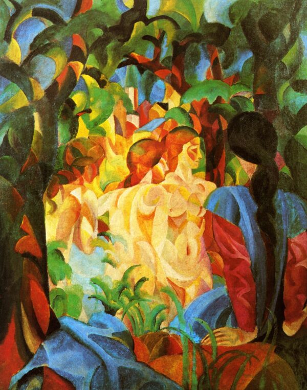 Banhistas com a cidade ao fundo – August Macke August Macke Master Apollon