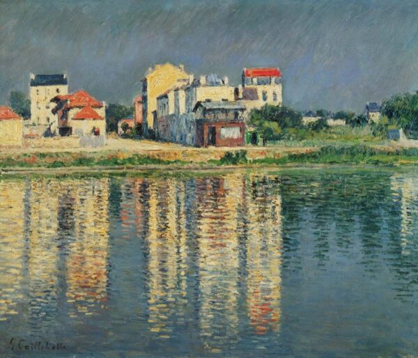 Reflexos de casas na água do Sena perto de Argenteuil – Caillebotte Gustave Caillebotte Master Apollon