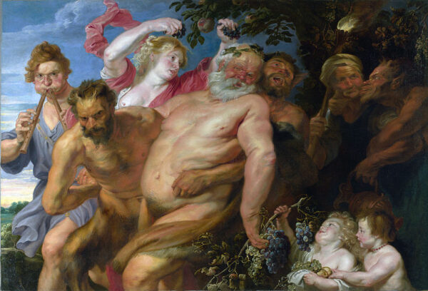 Silène bêbado sustentado por sátiros – Peter Paul Rubens Peter Paul Rubens Master Apollon