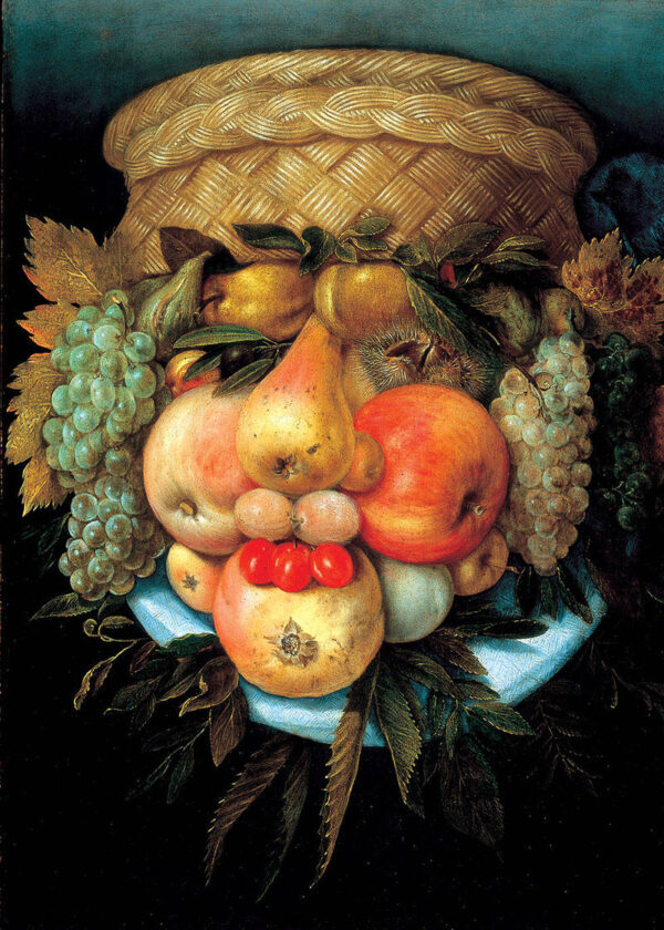 Cabeça reversível com cesto de frutas – Arcimboldo Giuseppe Arcimboldo Master Apollon