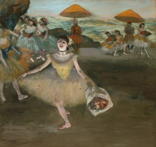 Dançarina com buquê, saudando no palco – Edgar Degas Edgar Degas Master Apollon