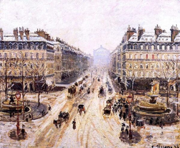 Avenida da Ópera – Efeito da Neve – Camille Pissarro Camille Pissarro Master Apollon