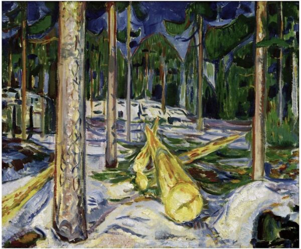 Tronco de árvore amarelo – Edvard Munch Edvard Munch Master Apollon