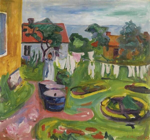 Roupas em uma linha em Asgardstrand – Edvard Munch Edvard Munch Master Apollon