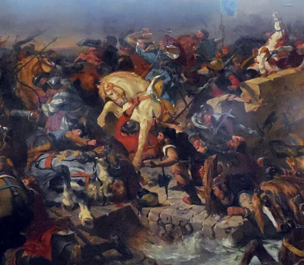 A batalha de Taillebourg, 21 de julho de 1242 – Eugène Delacroix Eugène Delacroix Master Apollon