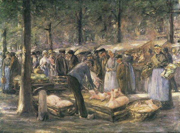 Mercado de Porcos em Haarlem – Max Liebermann Max Liebermann Master Apollon